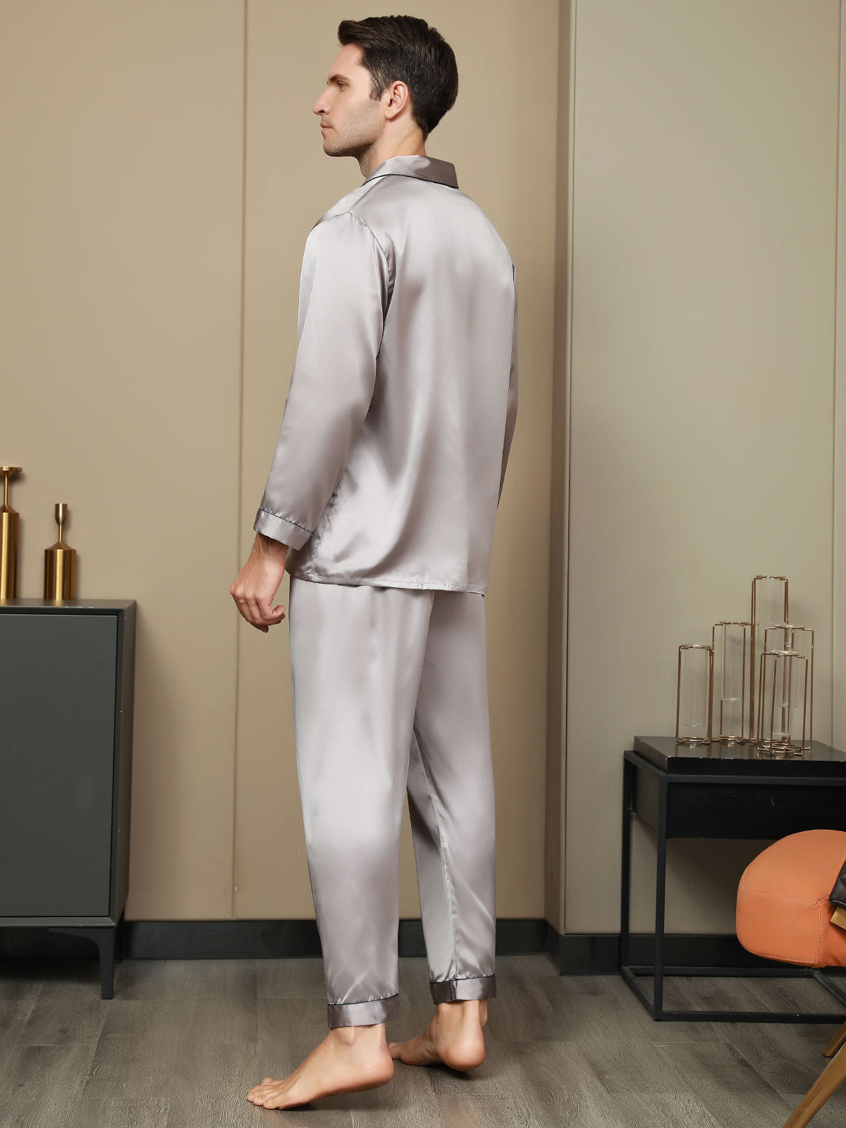 SilkSilky-SA-Silk-Long-Sleeve-Mens-Pajamas-رمادي-002