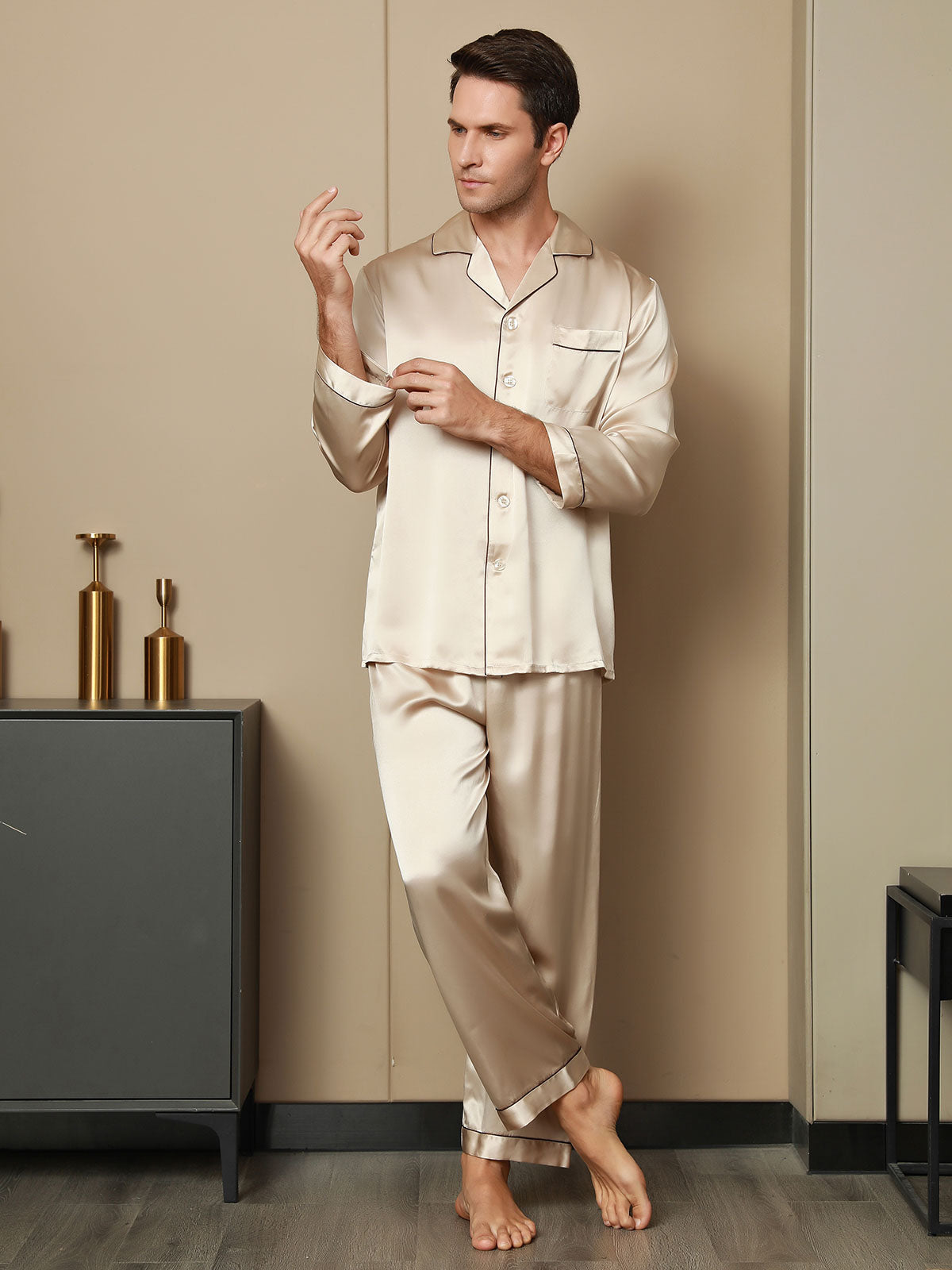 SilkSilky-SA-Silk-Long-Sleeve-Mens-Pajamas-بني-فاتح-005