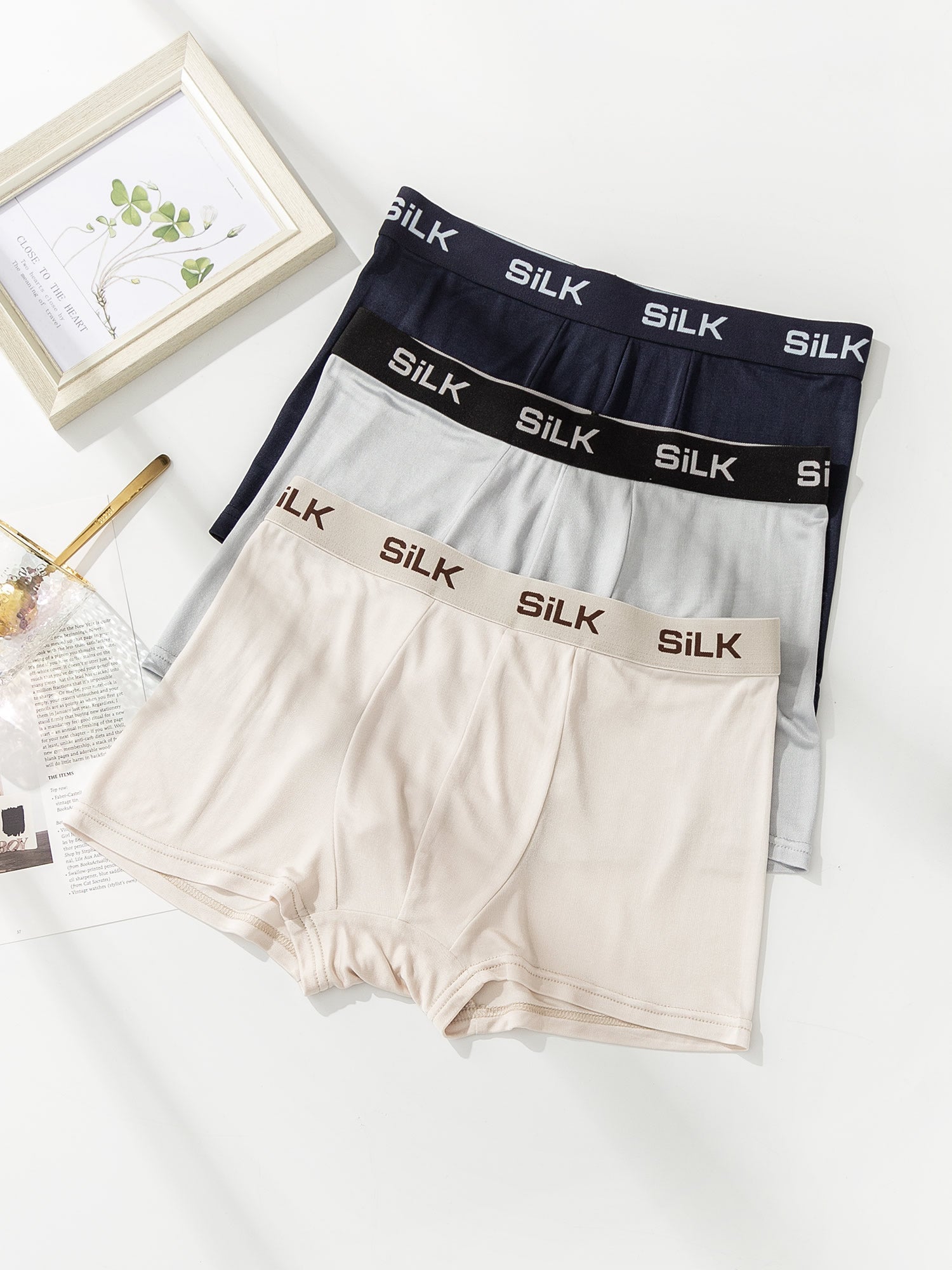 SilkSilky SA محبوك الحرير Mens Underwear متعدد 003