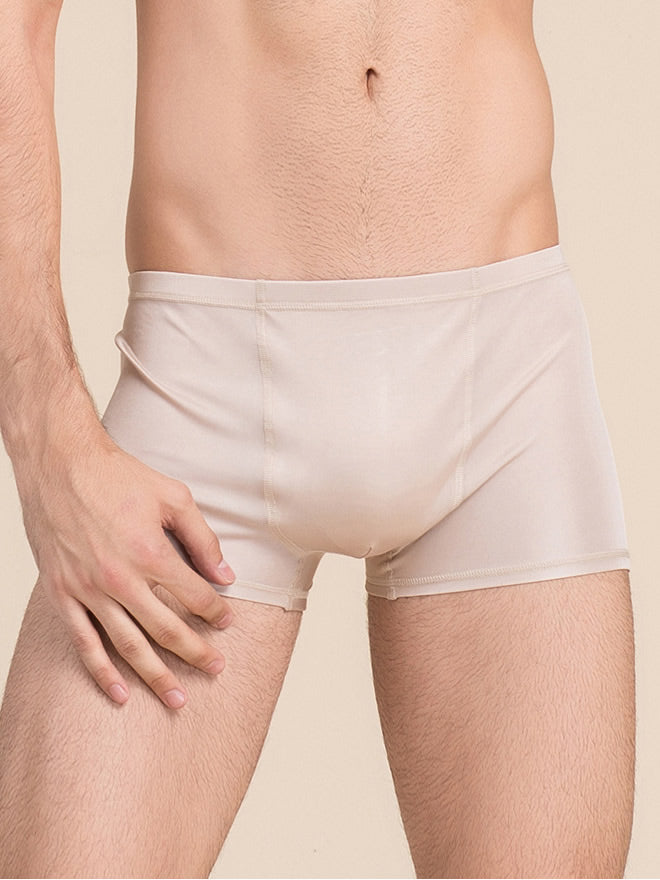 [اللون البيج] SilkSilky-SA محبوك الحرير Mens Underwear 001