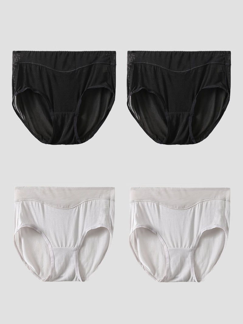 [أسود+رمادي فاتح] SilkSilky-SA Silk Panty 002