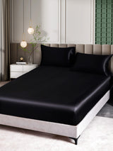 [أسود] SilkSilky-SA 25Momme الحرير الخالص Bedding Set 001