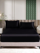 [أسود] SilkSilky-SA 25Momme الحرير الخالص Bedding Set 002