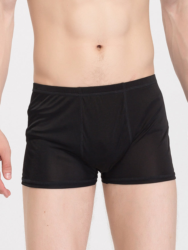 [أسود] SilkSilky-SA محبوك الحرير Mens Underwear 001