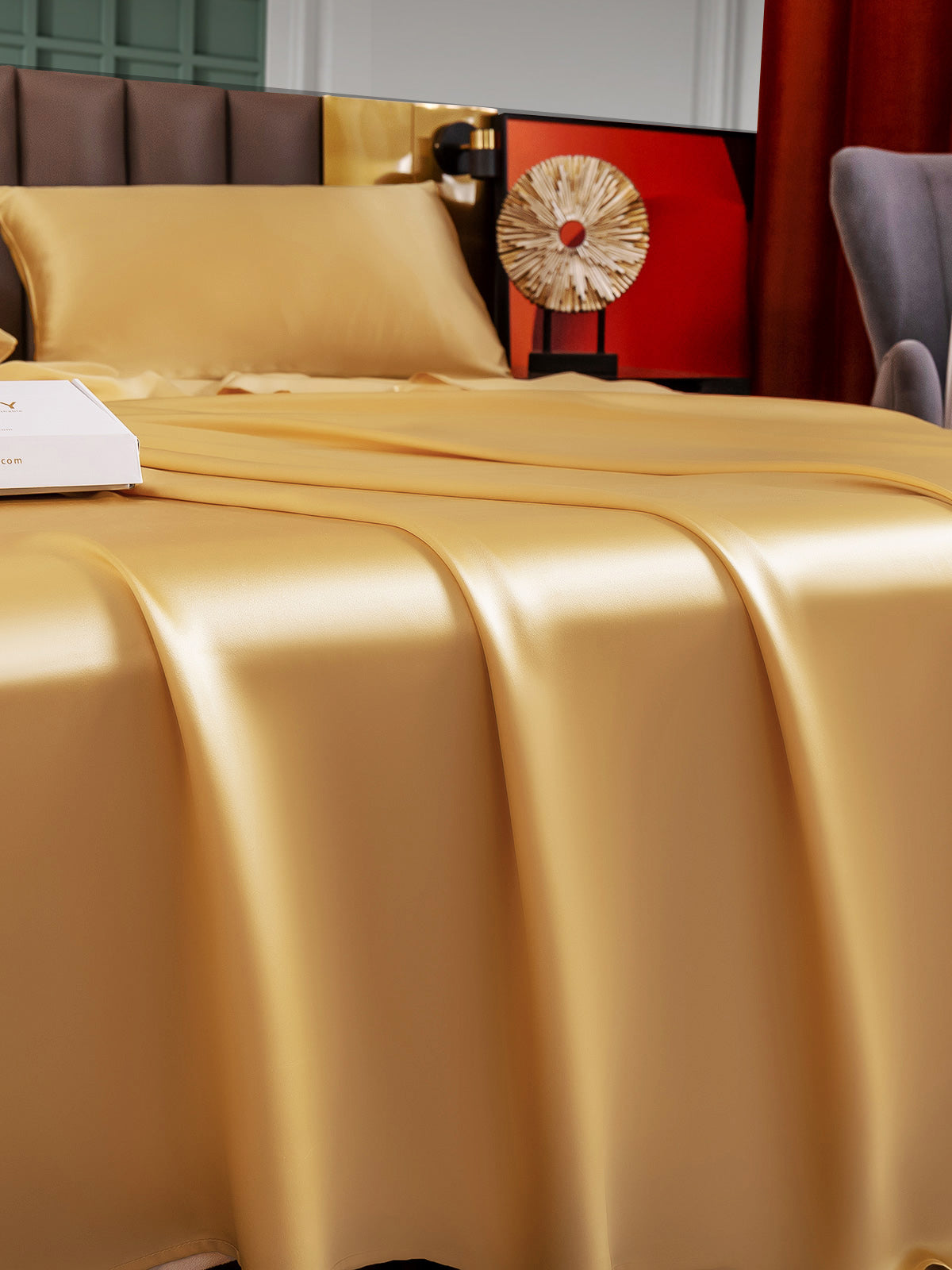 [شامبانيا] SilkSilky-SA 25Momme الحرير الخالص Bedding Set 002