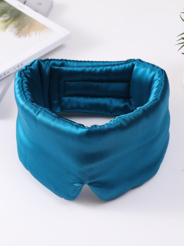 SilkSilky SA 19Momme الحرير الخالص Eye Mask المياهالخضراء 005