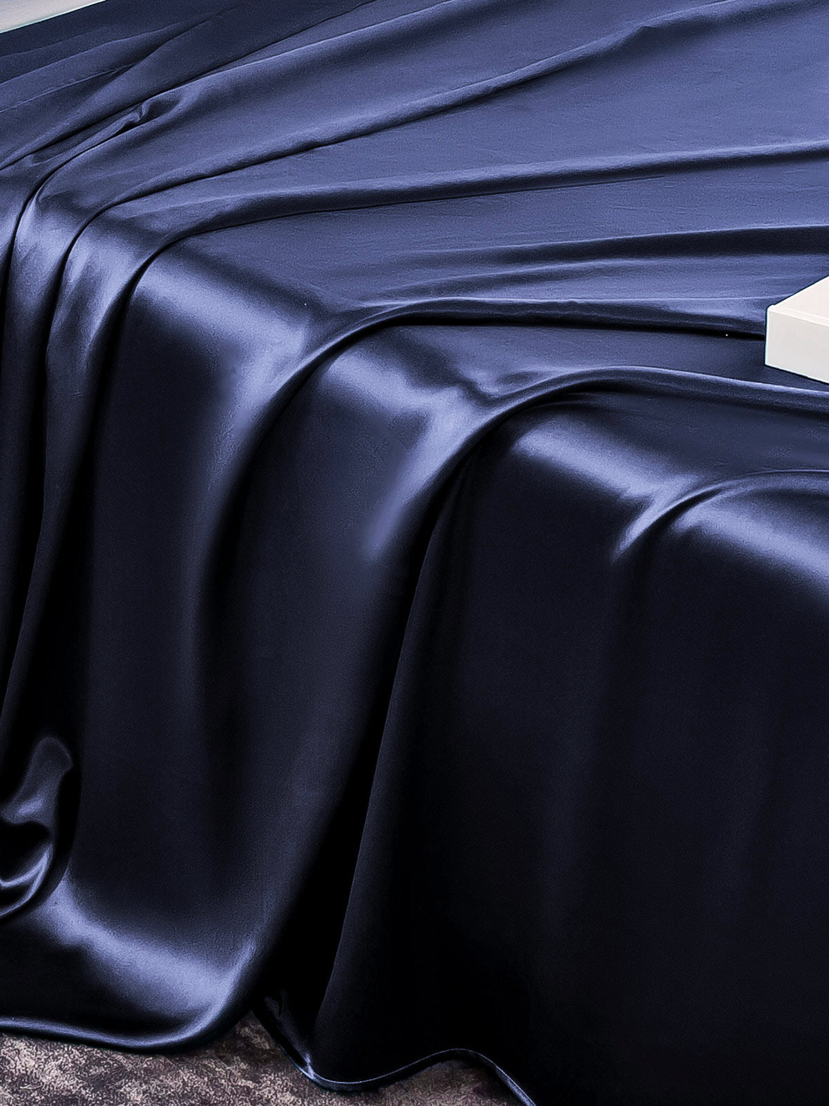 [أزرق غامق] SilkSilky-SA 25Momme الحرير الخالص Bedding Set 005