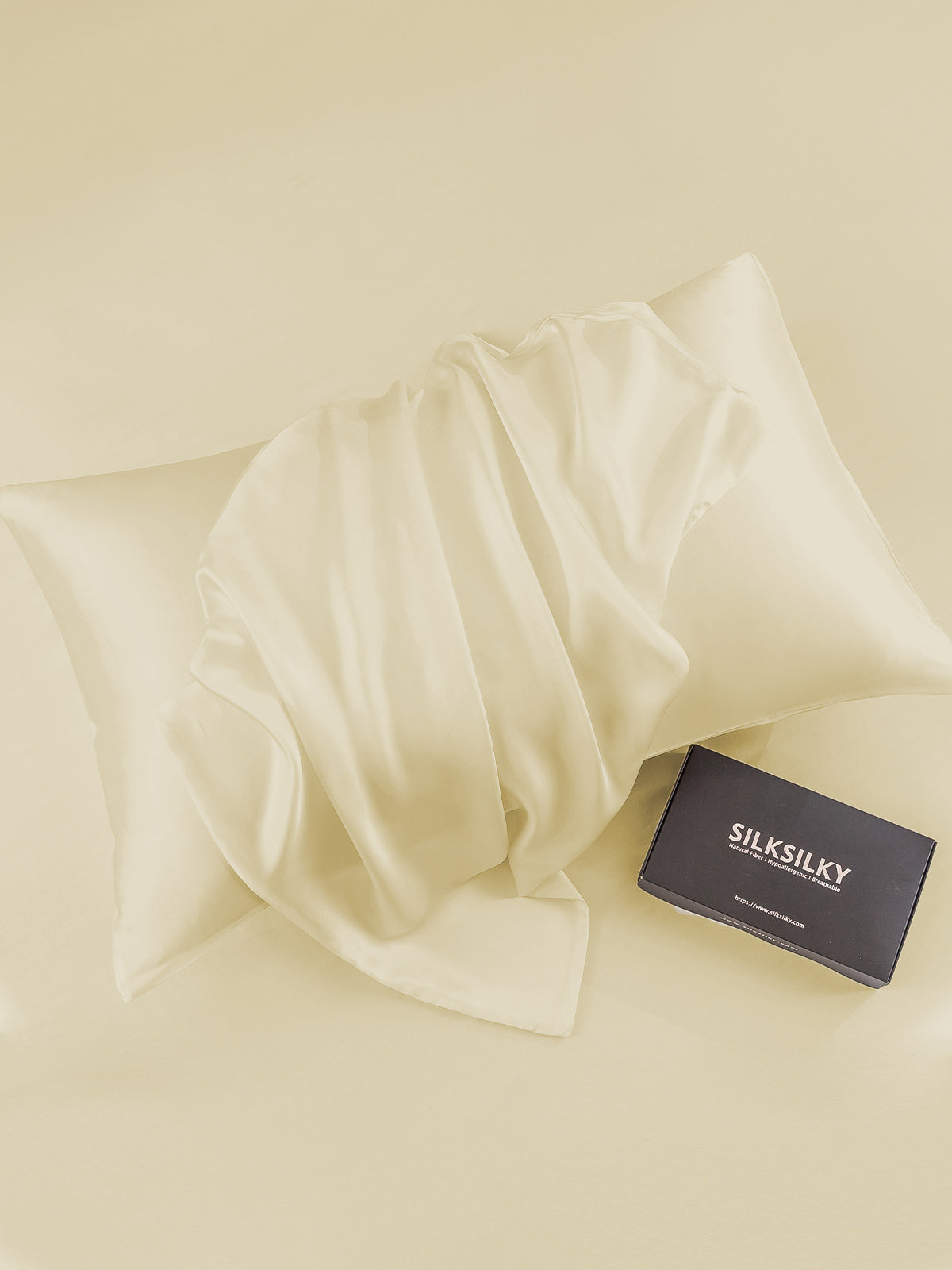 [عاج] SilkSilky-SA 30Momme الحرير الخالص Pillowcase 004
