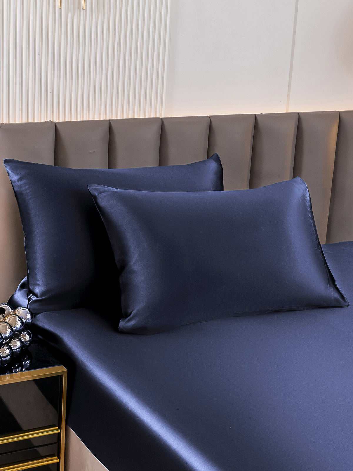 [أزرقغامق] SilkSilky-SA 30Momme الحرير الخالص Pillowcase 002