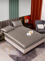 [رمادي] SilkSilky-SA 25Momme الحرير الخالص Bedding Set 001