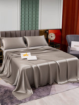 [رمادي] SilkSilky-SA 25Momme الحرير الخالص Bedding Set 003
