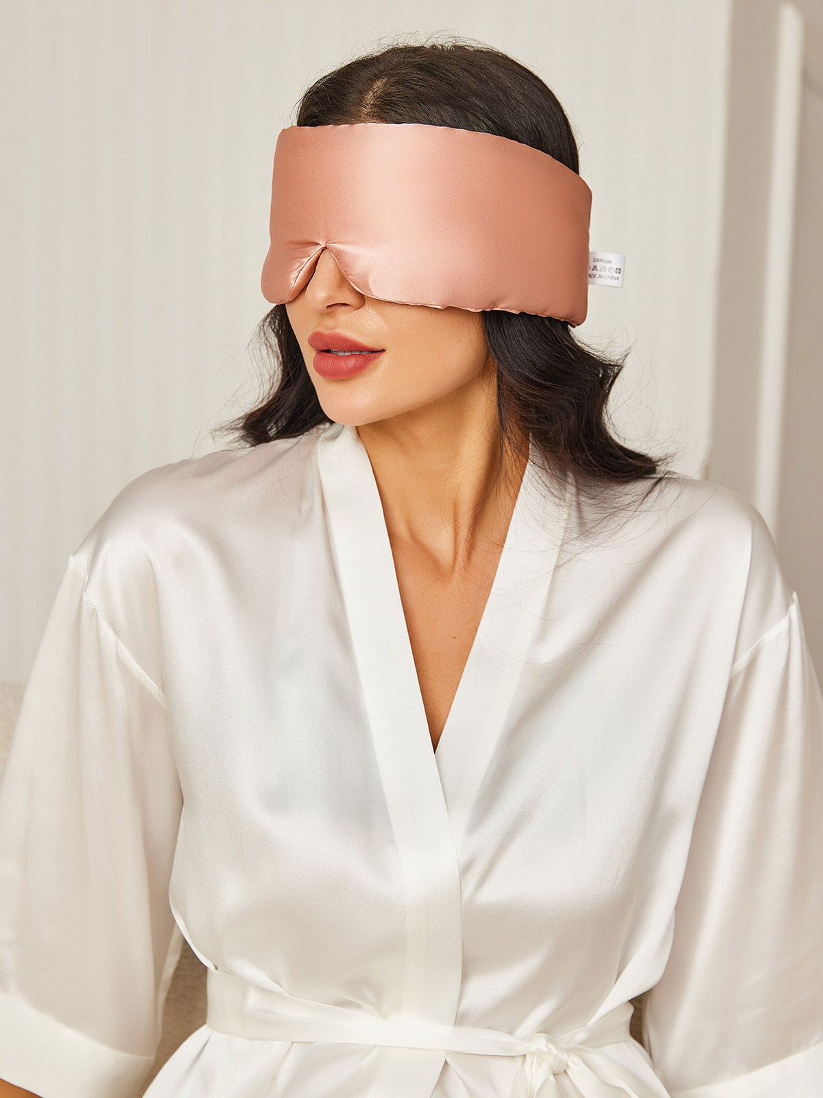 SilkSilky SA 19Momme الحرير الخالص Eye Mask لونالقرنفل 004