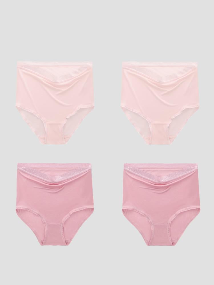 [وردي فاتح+لون القرنفل] SilkSilky-SA محبوك الحرير Panty 005