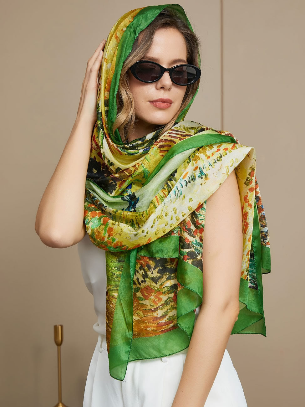 [P072] SilkSilky-SA الحرير الخالص Scarf 001