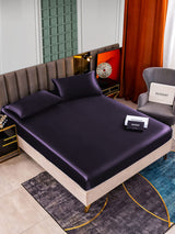 [الأرجواني الداكن] SilkSilky-SA 25Momme الحرير الخالص Bedding Set 001
