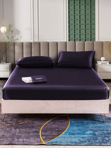 [الأرجواني الداكن] SilkSilky-SA 25Momme الحرير الخالص Bedding Set 002