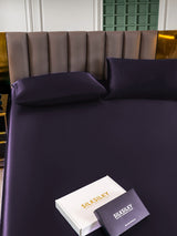 [الأرجواني الداكن] SilkSilky-SA 25Momme الحرير الخالص Bedding Set 003