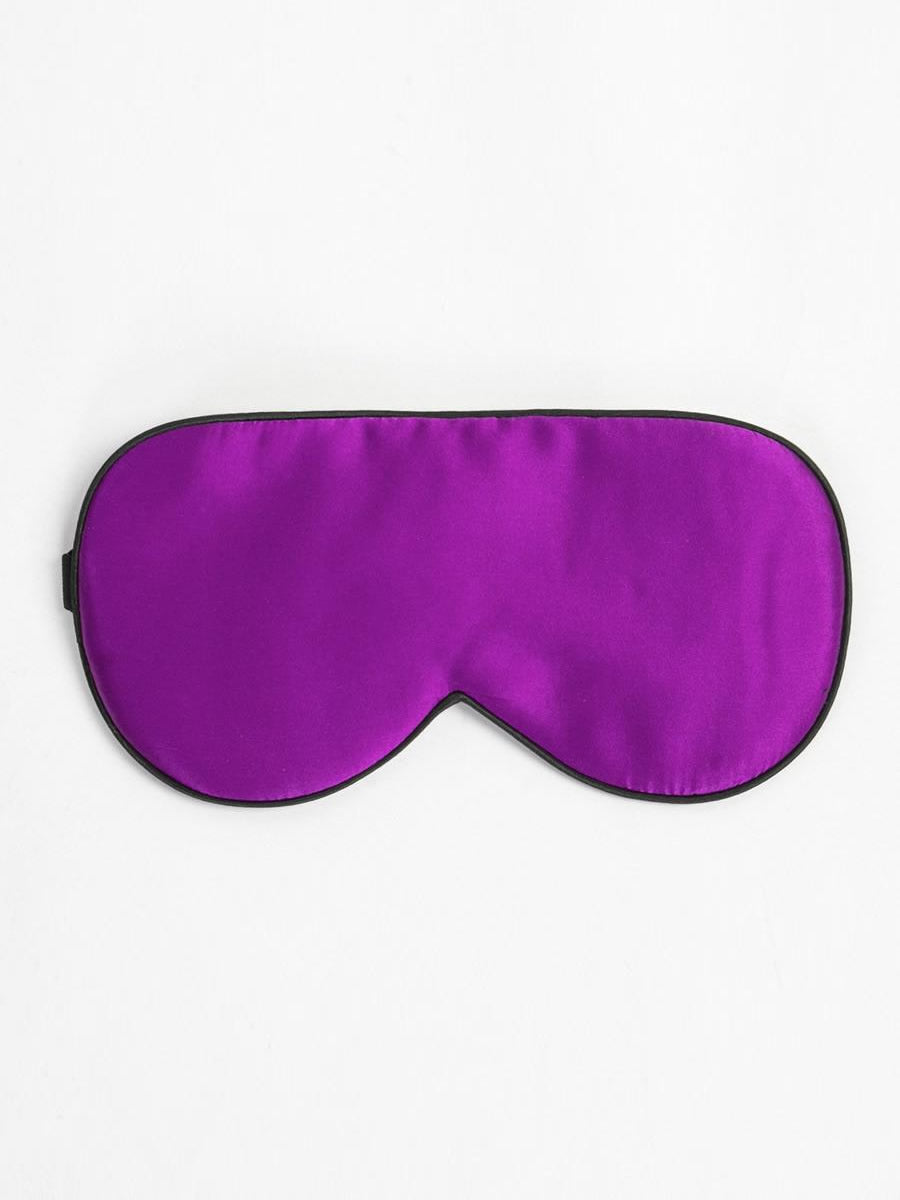 SilkSilky SA 19Momme الحرير الخالص Eye Mask أرجواني 006