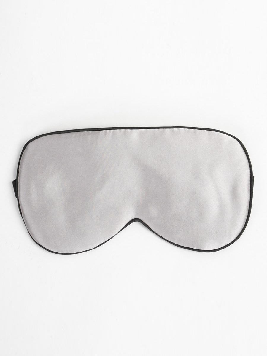 SilkSilky SA 19Momme الحرير الخالص Eye Mask رمادي 005