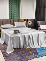 [فضة] SilkSilky-SA 25Momme الحرير الخالص Bedding Set 001