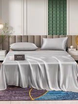 [فضة] SilkSilky-SA 25Momme الحرير الخالص Bedding Set 002