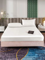 [أبيض] SilkSilky-SA 25Momme الحرير الخالص Bedding Set 002