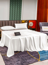 [أبيض] SilkSilky-SA 25Momme الحرير الخالص Bedding Set 003