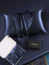 [أزرق غامق] SilkSilky-SA 30Momme الحرير الخالص Pillowcase 003