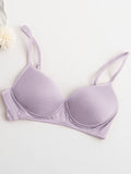 SilkSilky SA محبوك الحرير Bra لافندر 005