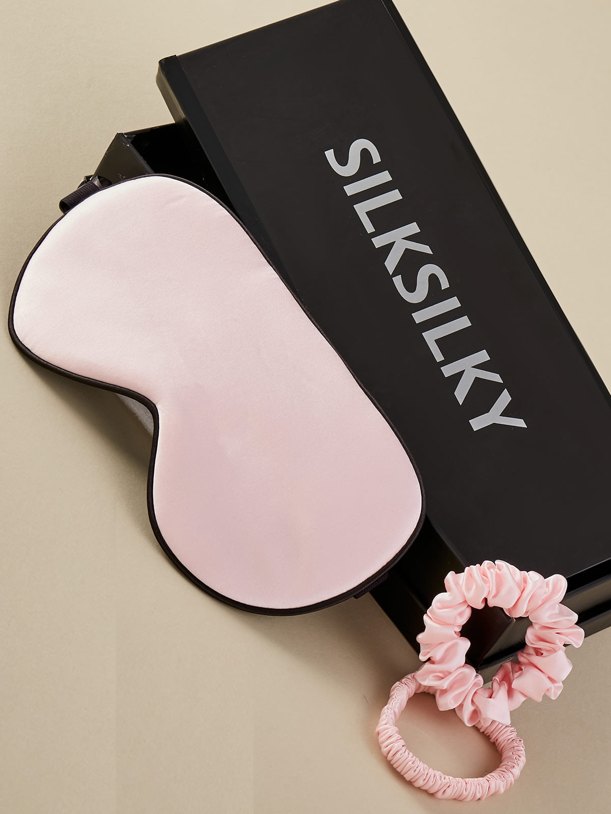 SilkSilky SA 19Momme الحرير الخالص Eye Mask لونالقرنفل 002