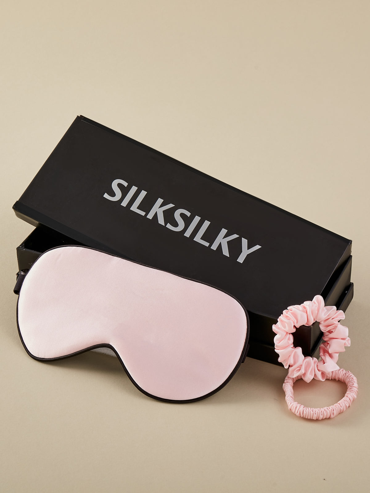 SilkSilky SA 19Momme الحرير الخالص Eye Mask لونالقرنفل 001