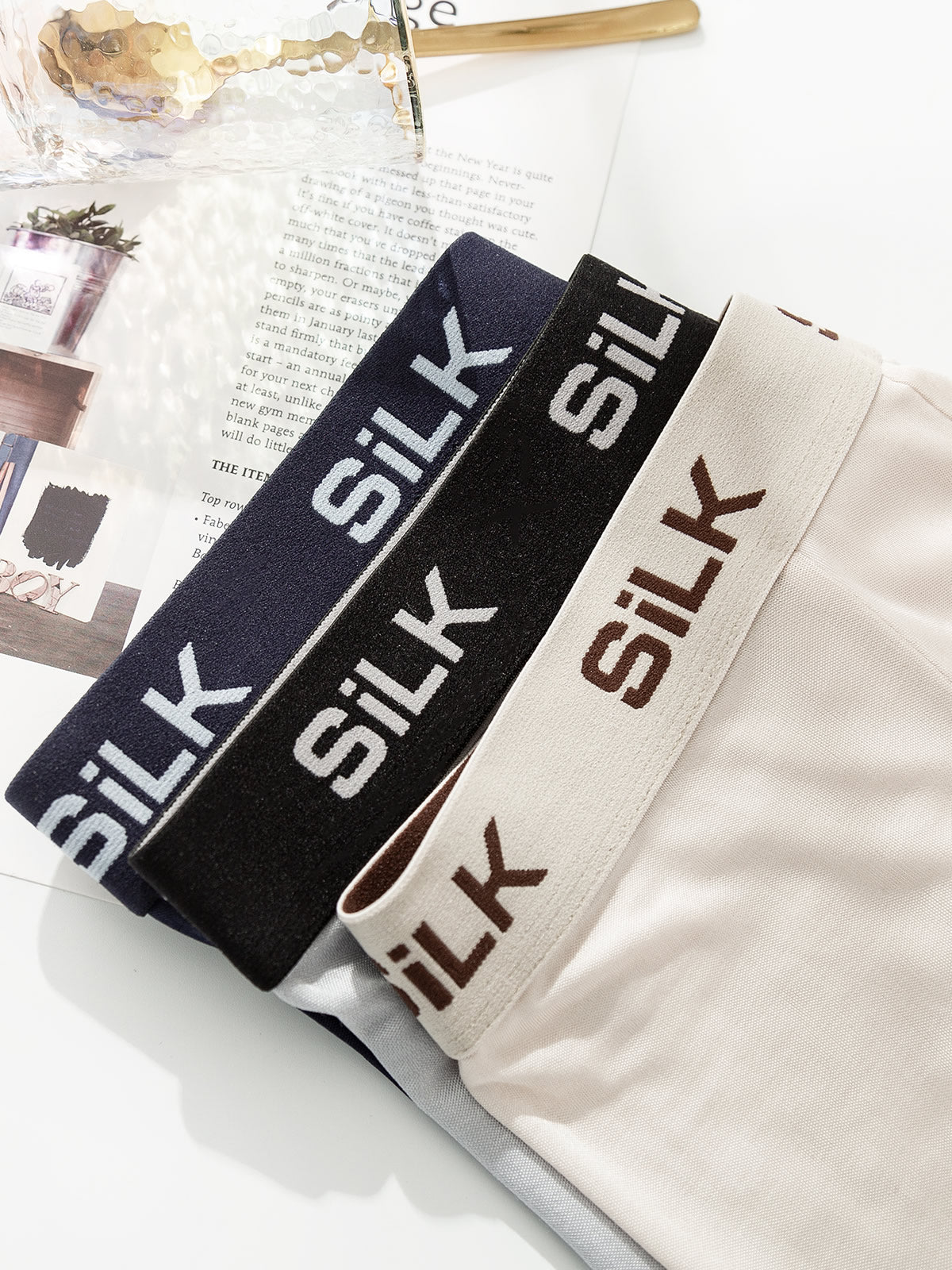 SilkSilky SA محبوك الحرير Mens Underwear متعدد 004