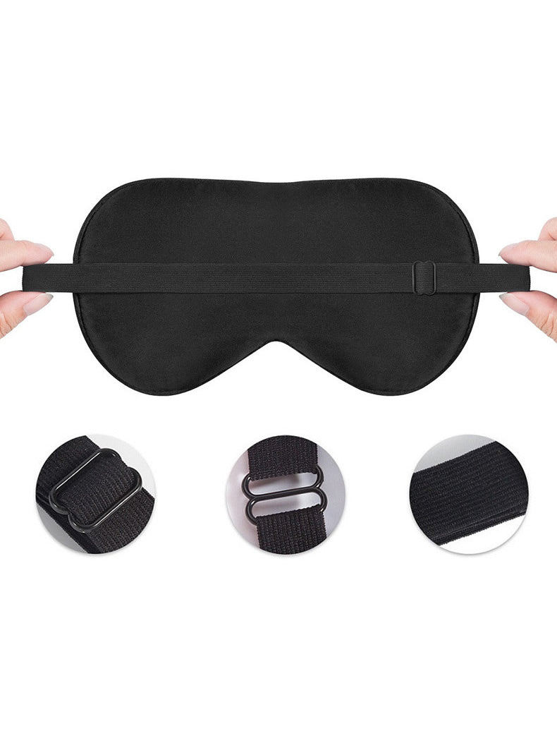 SilkSilky SA 19Momme الحرير الخالص Eye Mask أسود 006